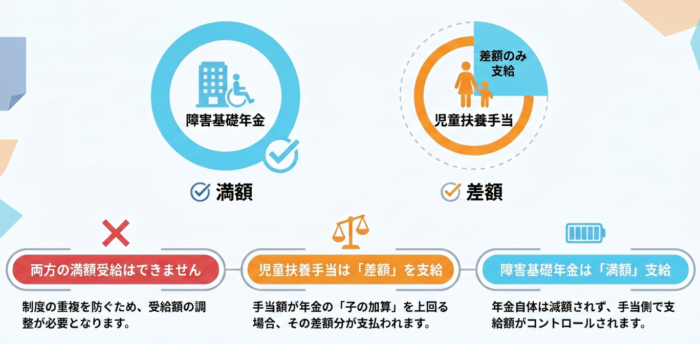 障害年金と児童扶養手当の併給調整